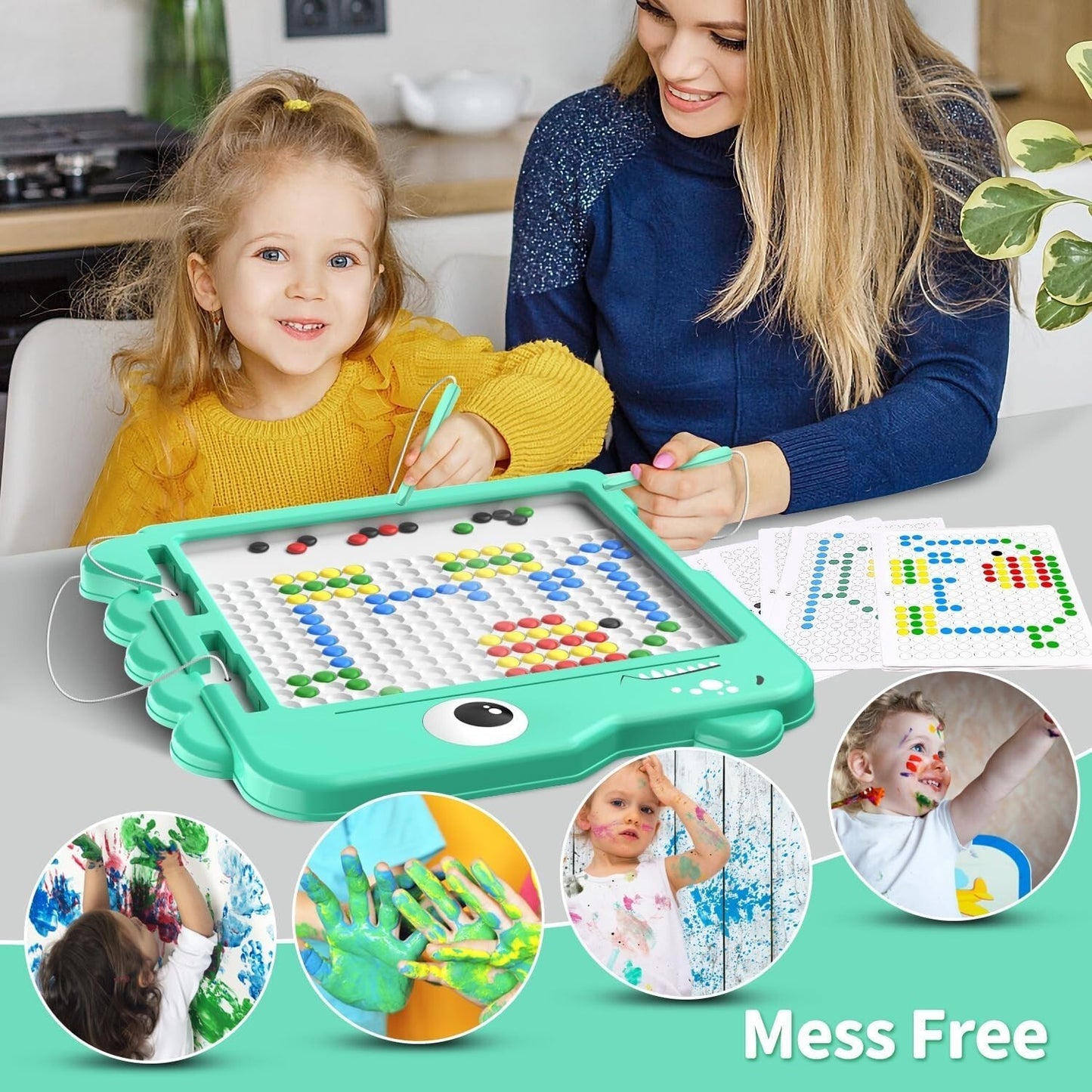 Kids Magnetic Drawing Board Montessori Fine Motor Skill Learning Toy Doodle Gift