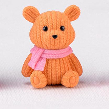 Scarf Woolen Bear Kids Play House Toy Birthday Gift Baking Cake Dress Up Plugin