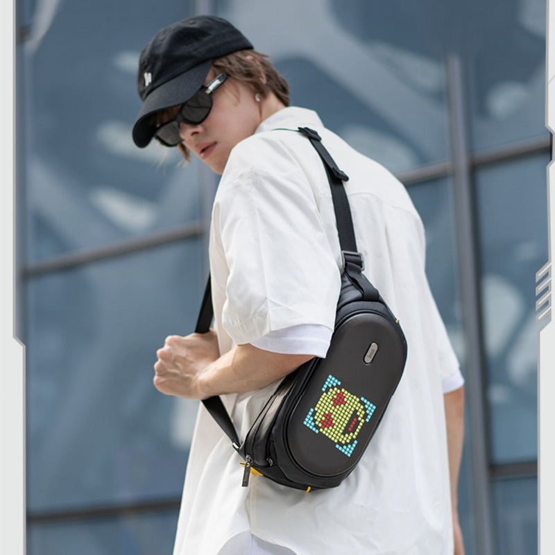 LED Cycling Single Shoulder Crossbody Pixel Bag