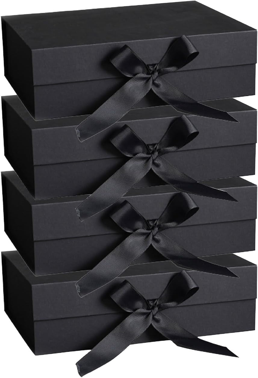 Deluxe Magnetic Closure Gift Box with Satin Ribbon - Perfect for Every Occasion: Birthdays, Weddings, Christmas, and More - 26x19x8cm