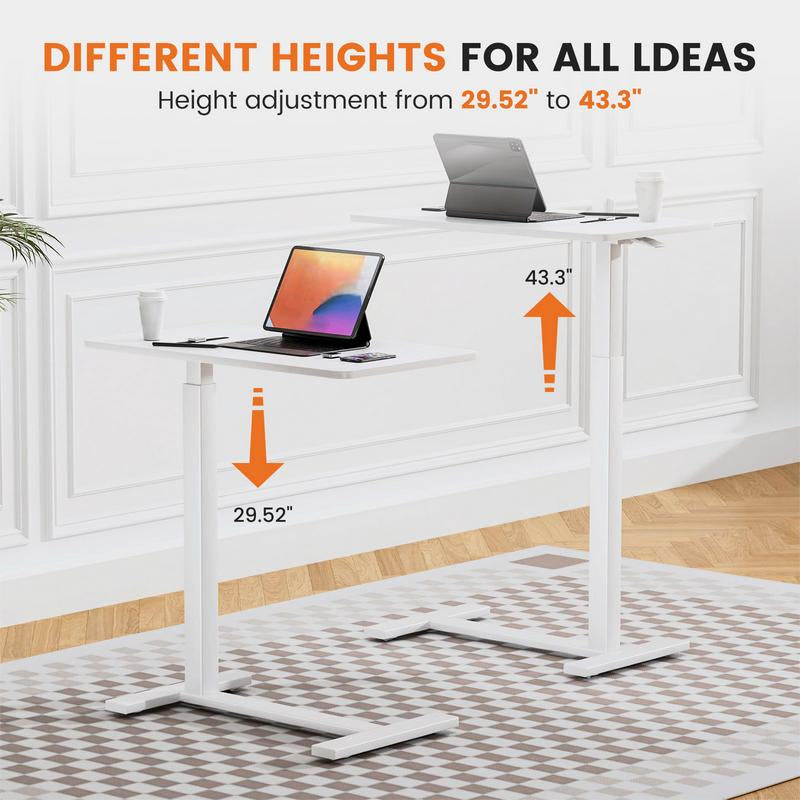Transform Your Workspace with the Adjustable Overbed Bedside Table on Wheels - Perfect Mobile Laptop Stand for Home and Study!