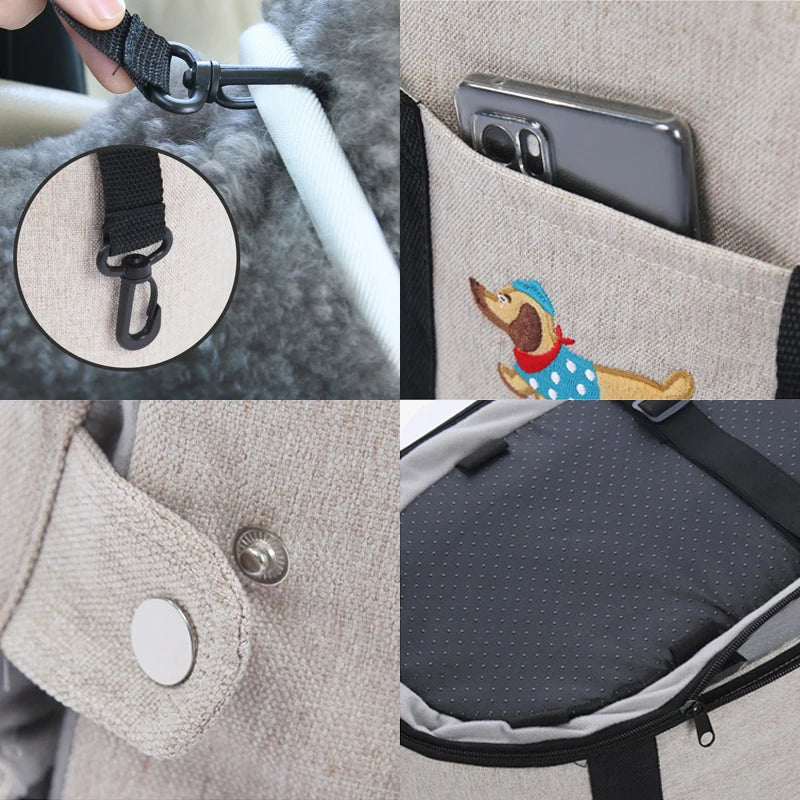 Puppy Dog Car Seat Travel Central Control Car Seat Seat Cushion Pet Nest Small Dogs Chihuahua Cats Car Transport Dog Accessories