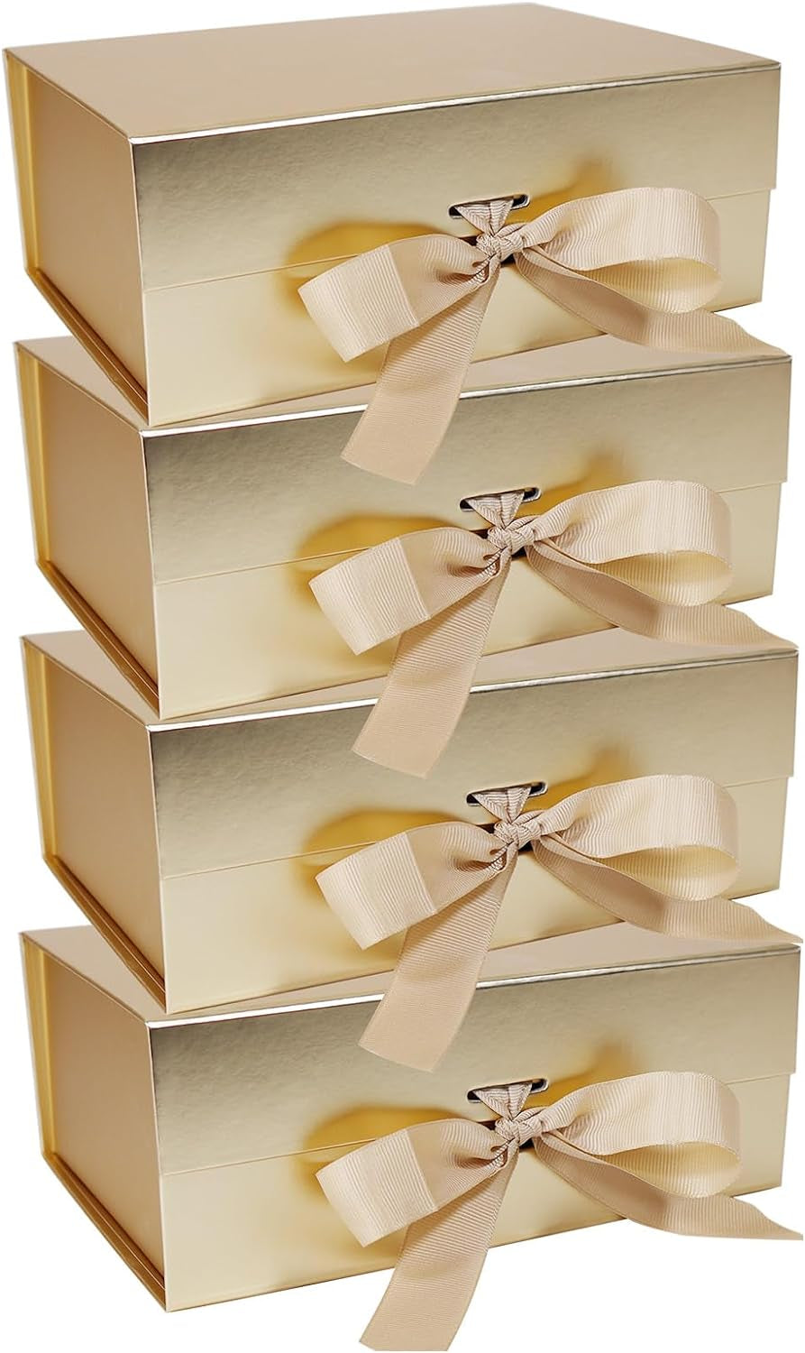 Deluxe Magnetic Closure Gift Box with Satin Ribbon - Perfect for Every Occasion: Birthdays, Weddings, Christmas, and More - 26x19x8cm