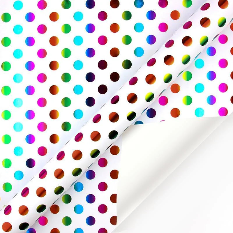 Celebrate in Style with Our Vibrant 17"x120" Birthday Wrapping Paper - Gorgeous Foil Design Perfect for Any Occasion!