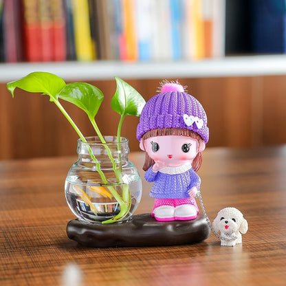 Vase Living Room Flower Arrangement Ornaments Transparent Glassware