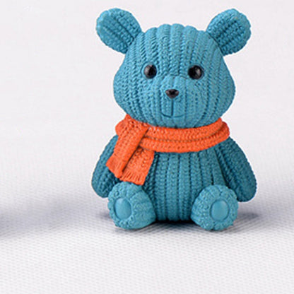 Scarf Woolen Bear Kids Play House Toy Birthday Gift Baking Cake Dress Up Plugin