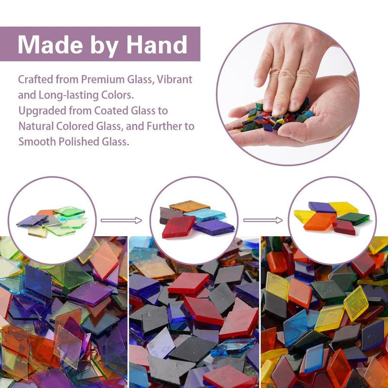 Handcrafted Turkish Mosaic Vase Lamp with Wooden Base - Moroccan Style Glass Table Lamp for Home Décor, USB Powered