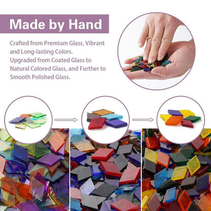 Handcrafted Turkish Mosaic Vase Lamp with Wooden Base - Moroccan Style Glass Table Lamp for Home Décor, USB Powered