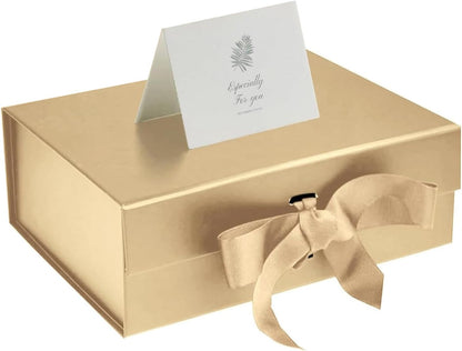 Deluxe Magnetic Closure Gift Box with Satin Ribbon - Perfect for Every Occasion: Birthdays, Weddings, Christmas, and More - 26x19x8cm