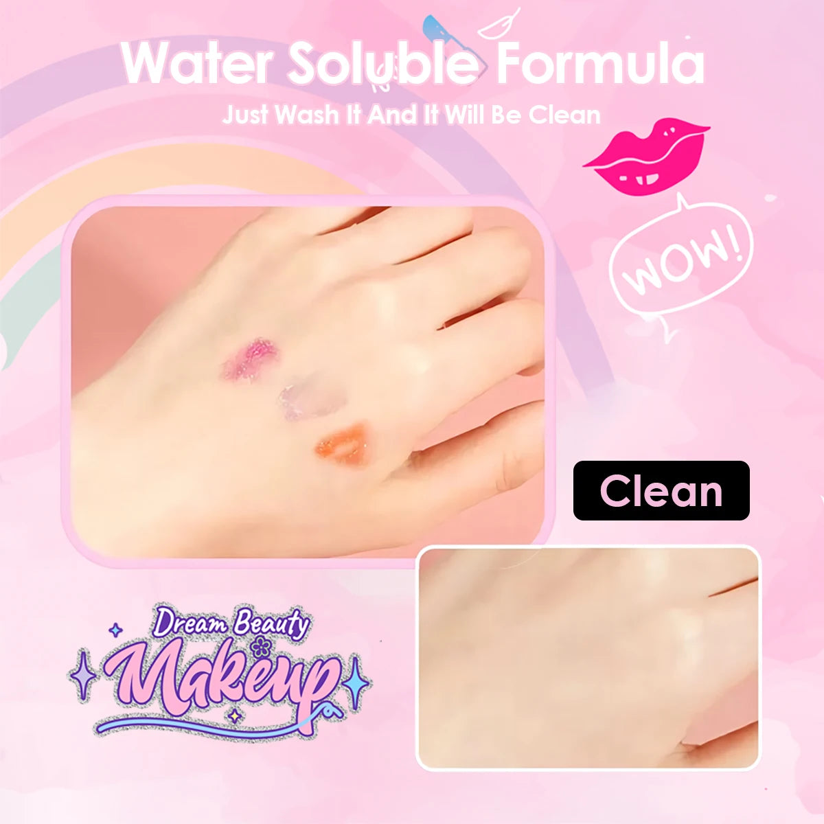 Deluxe Princess Makeup Kit for Girls - Safe, Washable Pretend Play Set with Mirror - Perfect Birthday Gift!