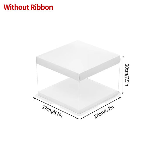 Stylish Transparent Plastic Cake Box - Perfect Gift Packaging for Weddings, Birthdays, and Special Occasions