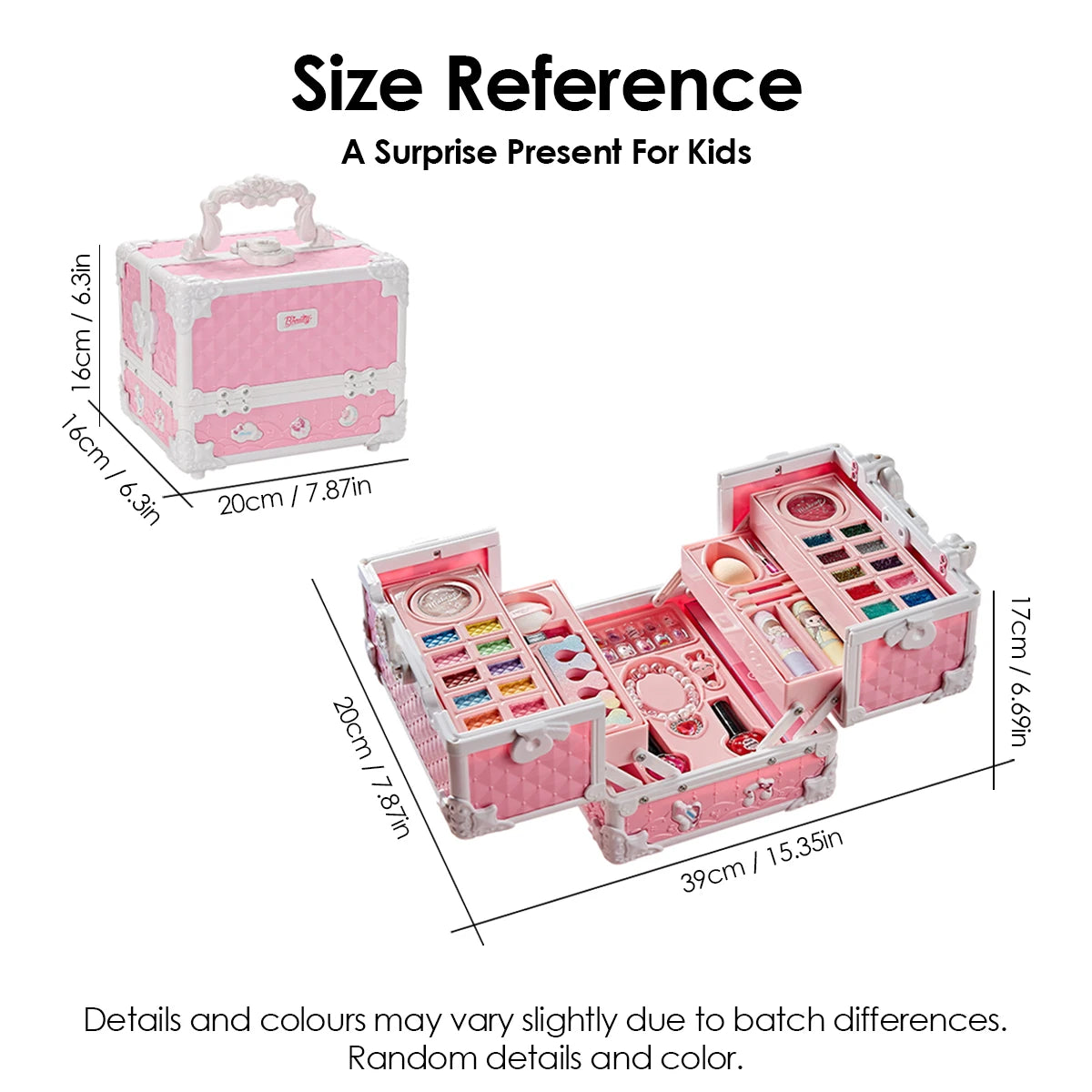 Deluxe Princess Makeup Kit for Girls - Safe, Washable Pretend Play Set with Mirror - Perfect Birthday Gift!