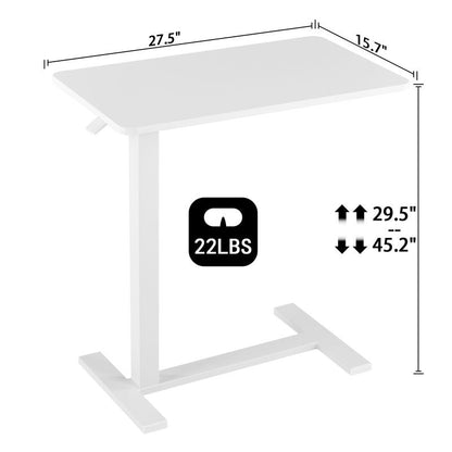 Transform Your Workspace with the Adjustable Overbed Bedside Table on Wheels - Perfect Mobile Laptop Stand for Home and Study!
