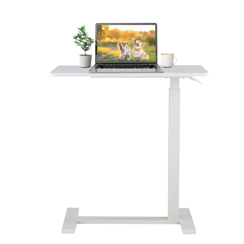 Transform Your Workspace with the Adjustable Overbed Bedside Table on Wheels - Perfect Mobile Laptop Stand for Home and Study!
