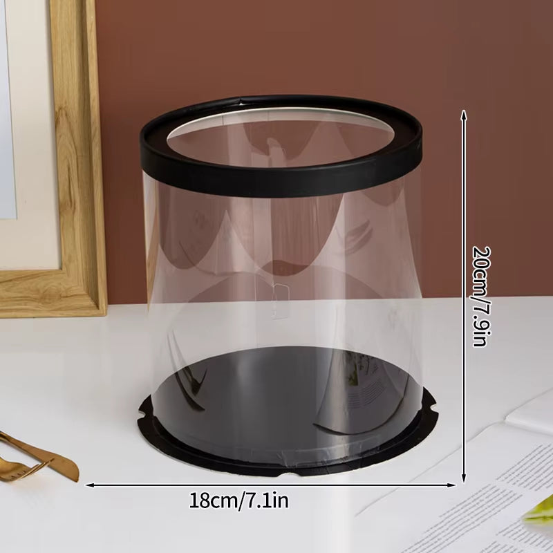 Stylish Transparent Plastic Cake Box - Perfect Gift Packaging for Weddings, Birthdays, and Special Occasions