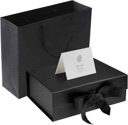 Deluxe Magnetic Closure Gift Box with Satin Ribbon - Perfect for Every Occasion: Birthdays, Weddings, Christmas, and More - 26x19x8cm