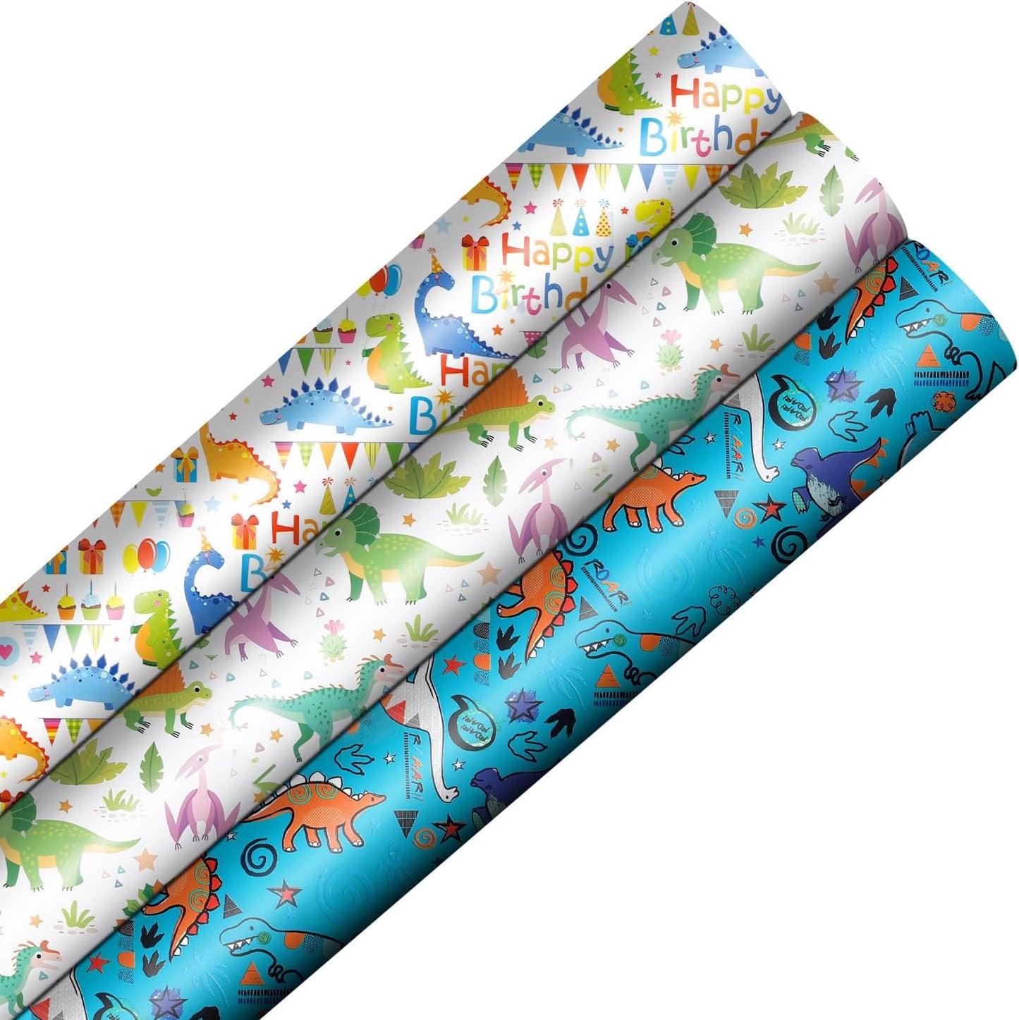 Vibrant Rainbow-Themed Gift Wrap Set - 3 Mini Rolls of Delightful Stripes and Polka Dots, Perfect for Birthdays, Baby Showers, Weddings, and All Celebrations - 17" x 118" per Roll!
